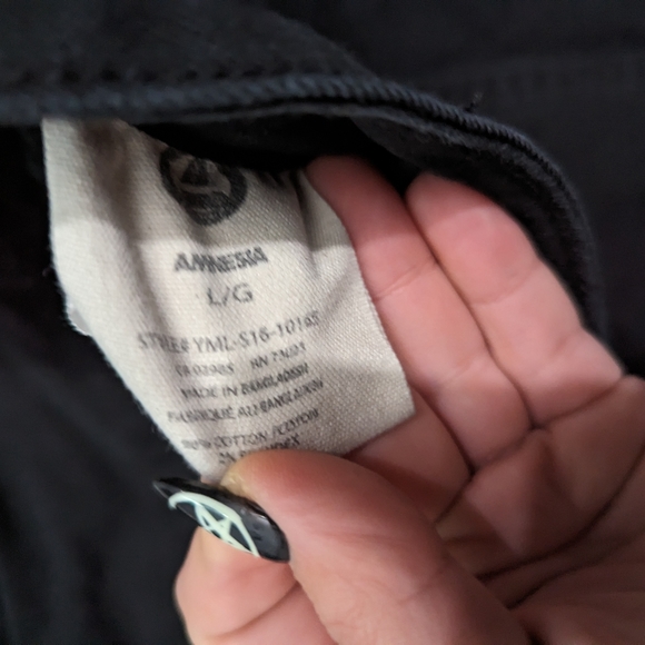 Amnesia black Denim Jeans skirt size Large Goth Alt Y2K - Picture 9 of 9